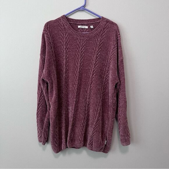 Orvis Dusty Pink Chenille Pullover Sweater Size XXL - Picture 1 of 7